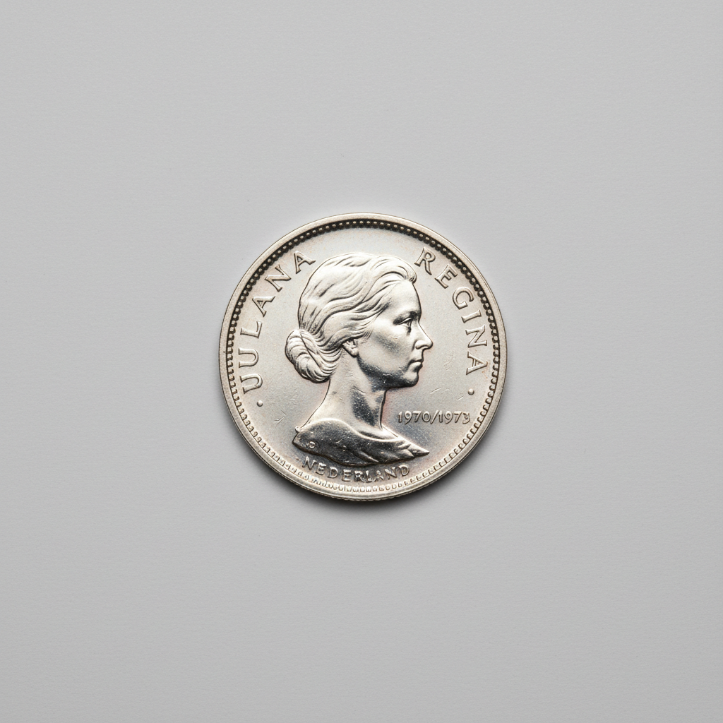 Zilveren 10 Gulden Juliana (1970/1973) — AI-impressie